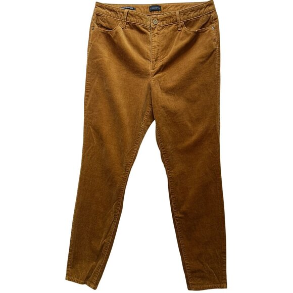 Talbots Women's Corduroy Jegging Pants Slim Leg Stretch Sz 12 Brown Solid Casual - Picture 1 of 11